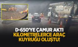 D-650'ya çamur aktı! Ulaşım durma noktasına geldi
