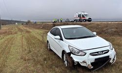 Otomobil yol kenarına savruldu: 2 yaralı