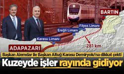 Başkan Alemdar ile Başkan Altuğ Karasu Demiryolu’na dikkat çekti: Kuzeyde işler rayında gidiyor