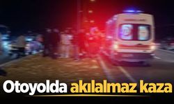 Otoyolda akılalmaz kaza: 1 ağır yaralı