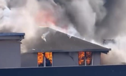 İş merkezinde yangın paniği