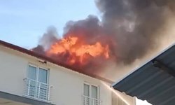 Evin çatısı küle döndü