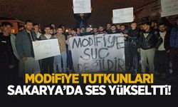 Modifiye severler Serdivan’da toplanıp açıklama yaptı