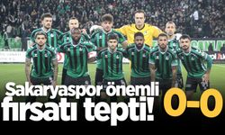 Sakaryaspor önemli fırsatı tepti!