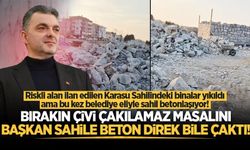 Riskli alan ilan edilen Karasu Sahilindeki binalar yıkıldı, ama bu kez belediye eliyle sahil betonlaşıyor!