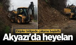 Akyazı'da heyelan: Ekipler bölgede çalışma başlattı