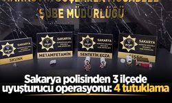 Sakarya polisinden 3 ilçede uyuşturucu operasyonu: 4 tutuklama