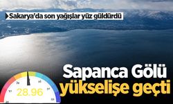 Sakarya'da son yağışlar yüz güldürdü: Sapanca Gölü yükselişe geçti
