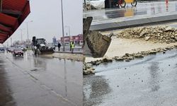 Kamyondan dökülen moloz parçaları trafiği aksattı