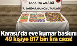 Karasu'da eve kumar baskını: 49 kişiye 817 bin lira ceza!