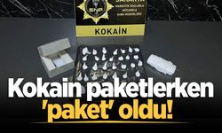 Kokain paketlerken 'paket' oldu!