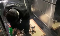 Asansöre tuvaletini yapan kuryeye asansörü temizlettiler