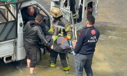 Dereye uçan kamyonetin sürücüsü hayatını kaybetti