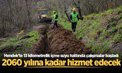 Hendek'te 13 kilometrelik içme suyu hattında çalışmalar başladı! 2060 yılına kadar hizmet edecek