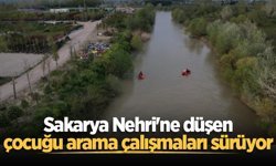 Sakarya Nehri'ne düşen çocuğu arama çalışmaları sürüyor