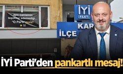 İYİ Parti’den pankartlı mesaj: “Apo canisinin teşekkür edemediği o parti biziz”