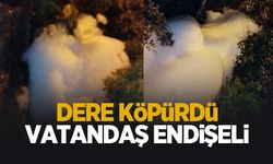 Hendek’te dere alarmı: Su köpürdü