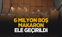 Kaçakçılık operasyonu: 6 milyon boş makaron ele geçirildi