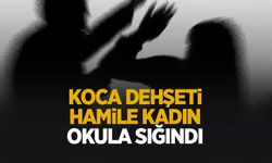 Koca şiddeti; Hamile kadın okula sığındı