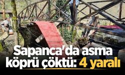 Sapanca'da asma köprü çöktü: 4 yaralı