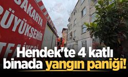 Hendek'te 4 katlı binada yangın paniği!