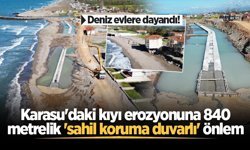 Karasu'daki kıyı erozyonuna 840 metrelik 'sahil koruma duvarlı' önlem