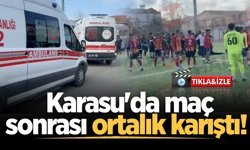 Karasu'da maç sonrası ortalık karıştı!