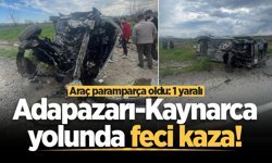Adapazarı-Kaynarca yolunda feci kaza! Araç paramparça oldu: 1 yaralı