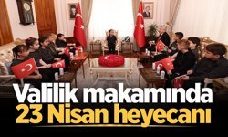 Valilik makamında 23 Nisan heyecanı