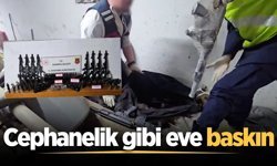 Geyve'de kaçak silah operasyonu: Cephanelik gibi eve baskın