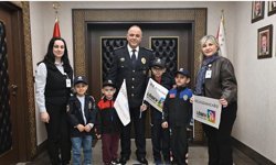 LÖSEV’li çocuklardan Emniyet Müdürlüğü’ne Polis Haftası ziyareti