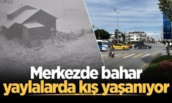 Sakarya'da merkezde bahar, yaylalarda kış yaşanıyor