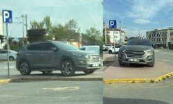 Aziz Duran Parkında tepki çeken görüntü: Araç kaldırıma çıktı