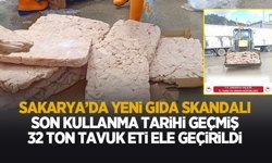 Sakarya'da yeni skandal: 32 ton tarihi geçmiş tavuk eti ele geçirildi