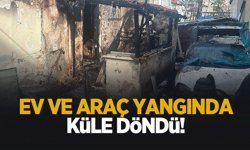Şeker Mahallesi’nde yangın: Ev ve araç hasar gördü