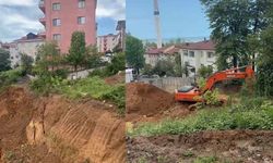 Toprak kaydı, bina sakinleri sokağa döküldü