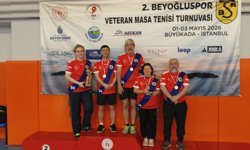 Sakarya Veteran Masa Tenisinde çifte başarı