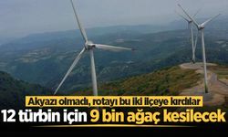 Akyazı olmadı, rotayı bu iki ilçeye kırdılar: 12 türbin için 9 bin ağaç kesilecek