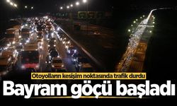Bayram göçü başladı: Otoyolların kesişim noktasında trafik durdu