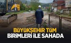 Şiddetli yağışa karşı Büyükşehir tüm birimleri ile sahada