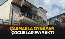 Çakmakla oynarken evi yaktılar