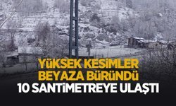 Sakarya'nın yüksek kesimlere Mayıs ayında beyaza büründü