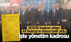 Ali Bektaş’ın SESOB aday listesi belli oldu: İşte yönetim kadrosu