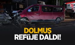 Dolmuş kaza yaptı