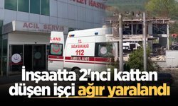 İnşaatta 2'nci kattan düşen işçi ağır yaralandı