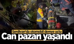 Serdivan'da otomobil dereye uçtu: Can pazarı yaşandı