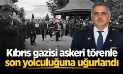 Kıbrıs gazisi askeri törenle son yolculuğuna uğurlandı