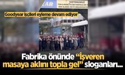 Goodyear işçileri eyleme devam ediyor: Fabrika önünde “İşveren masaya aklını topla gel” sloganları...