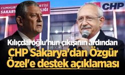 Kılıçdaroğlu'nun çıkışının ardından CHP Sakarya'dan Özgür Özel'e destek açıklaması