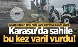 Karasu'da sahile bu kez varil vurdu!